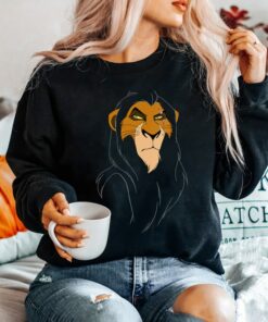 Disney The Lion King Scar Large Face Shirt Vintage Disneyland Vacation Holiday Trip Unisex Adult T-shirt Kid Shirt Hoodie Sweatshirt