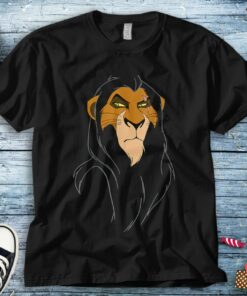 Disney The Lion King Scar Large Face Unisex Tee Adult T-shirt Kid Shirt Long Sleeve Hoodie Sweatshirt Women's Tank