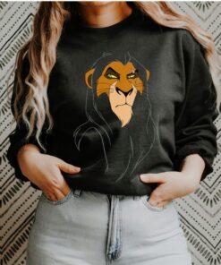 Disney The Lion King Scar Large Face Unisex Tee Adult T-shirt Kid Shirt Long Sleeve Hoodie Sweatshirt Women's Tank