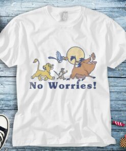 Disney The Lion King Simba Pumbaa No Worries Moon Night Unisex Adult T-shirt Kid Shirt Long Sleeve Hoodie Sweatshirt Women's Tank