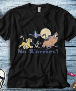 Disney The Lion King Simba Pumbaa No Worries Moon Night Unisex Adult T-shirt Kid Shirt Long Sleeve Hoodie Sweatshirt Women's Tank