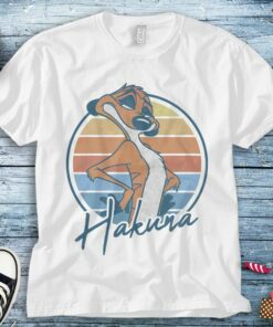 Disney The Lion King Timon Hakuna Retro Portrait Unisex Tee Adult T-shirt Kid Shirt Long Sleeve Hoodie Sweatshirt Woman's Tank