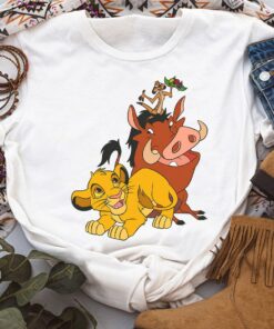Disney The Lion King Young Simba Timon and Pumbaa Shirt, Magic Kingdom Holiday Unisex T-shirt Family Birthday Gift Adult Kid Toddler Tee
