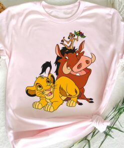 Disney The Lion King Young Simba Timon and Pumbaa Shirt, Magic Kingdom Holiday Unisex T-shirt Family Birthday Gift Adult Kid Toddler Tee