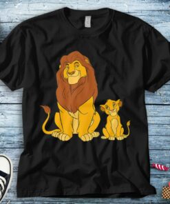 Disney The Lion King Young Simba and Mufasa T-Shirt Unisex Tee Adult T-shirt Kid Shirt Long Sleeve Hoodie Sweatshirt Women's Tank