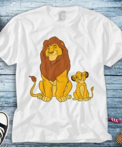 Disney The Lion King Young Simba and Mufasa T-Shirt Unisex Tee Adult T-shirt Kid Shirt Long Sleeve Hoodie Sweatshirt Women's Tank