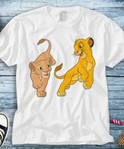 Disney The Lion King Young Simba and Nala Play T-Shirt Unisex Tee Adult T-shirt Kid Shirt Long Sleeve Hoodie Sweatshirt Women's Tank
