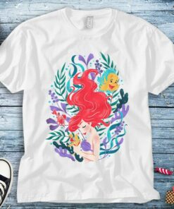 Disney The Little Mermaid Ariel Flounder And Sebastian T-Shirt Unisex Tee Adult T-shirt Kid Shirt Long Sleeve Hoodie Sweatshirt Women's Tank