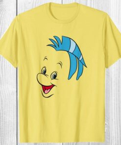 Disney The Little Mermaid Flounder Big Face T-Shirt, Flounder Portrait Tee, Disneyland Family Trip Vacation Gift Unisex T-shirt