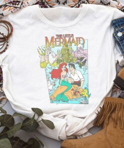 Disney The Little Mermaid Vintage Cover Graphic T-Shirt Unisex T-shirt Birthday Shirt Gift For Men Women Kid Hoodie Sweatshirt Toddler Shirt