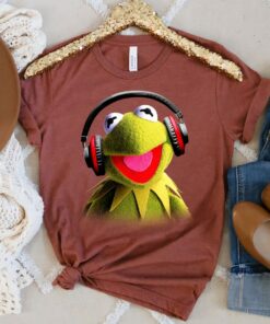 Disney The Muppets Babies Kermit Headphones T-Shirt, Kermit Frog Shirt, Disneyland Family Vacation Gift Unisex Adult T-shirt Kid T-shirt