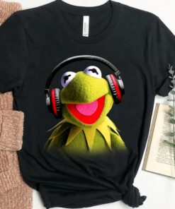 Disney The Muppets Babies Kermit Headphones T-Shirt, Kermit Frog Shirt, Disneyland Family Vacation Gift Unisex Adult T-shirt Kid T-shirt