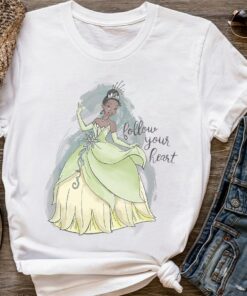 Disney The Princess And The Frog Tiana Follow Your Heart Shirt, Magic Kingdom Trip Unisex T-shirt Family Birthday Gift Adult Kid Toddler Tee