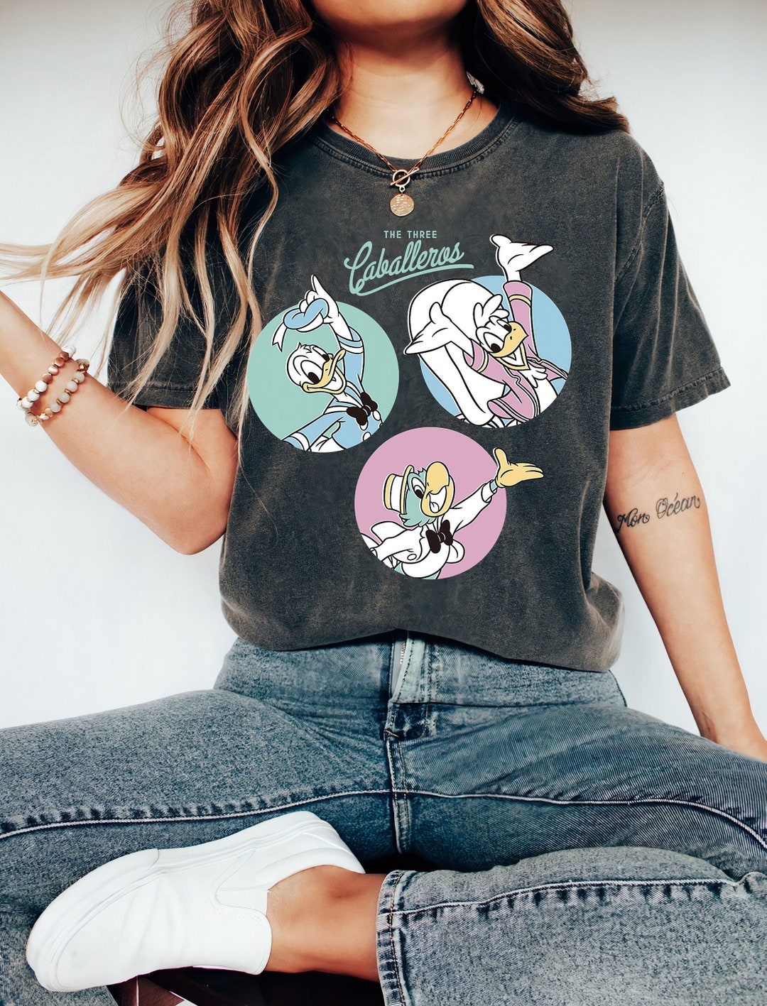 Disney The Three Caballeros 1944 T-Shirt, Donald Duck Jose Carioca and Panchito Shirt, Disneyland Family Trip Gift Unisex T-shirt