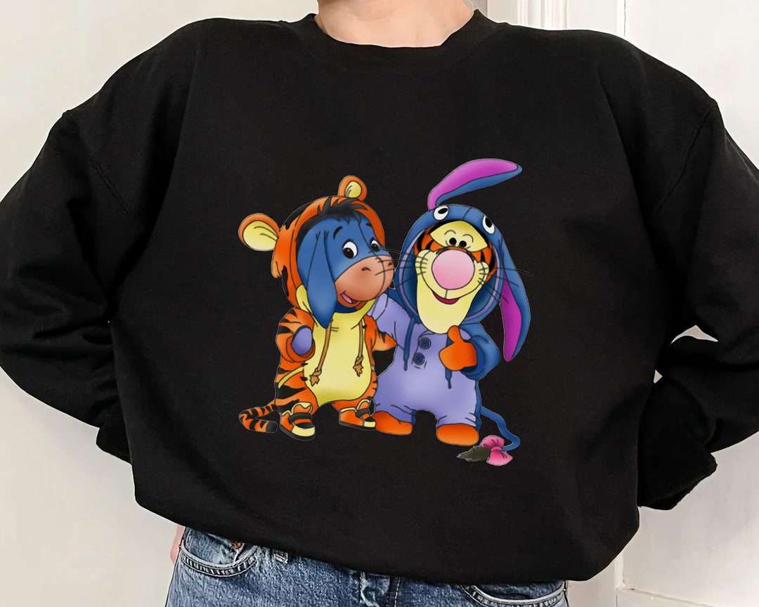 Disney Tigger And Eeyore Cute Friends T-Shirt, Halloween Custom Matching Tee, Disneyland Family, Winnie The Pooh Hoodie Sweatshirt Toddler