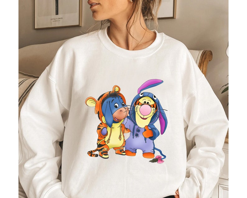 Disney Tigger And Eeyore Cute Friends T-Shirt, Halloween Custom Matching Tee, Disneyland Family, Winnie The Pooh Hoodie Sweatshirt Toddler