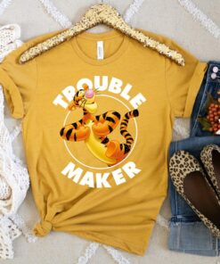 Disney Tigger Winnie The Pooh Trouble Maker T-Shirt, Magic Kingdom, Disneyland Family Trip Vacation 2022 Gift Unisex T-shirt Kid