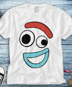 Disney Toy Story 4 Forky Large Happy Face T-Shirt Unisex Tee Adult T-shirt Kid Shirt Long Sleeve Hoodie Sweatshirt Women's Tank