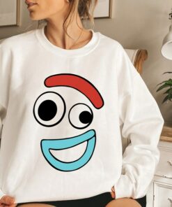Disney Toy Story 4 Forky Large Happy Face T-Shirt Unisex Tee Adult T-shirt Kid Shirt Long Sleeve Hoodie Sweatshirt Women's Tank