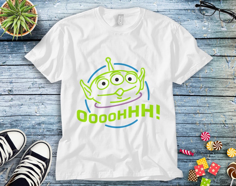 Disney Toy Story Alien Oooooh T-Shirt Unisex Tee Adult T-shirt Kid Shirt Long Sleeve Hoodie Sweatshirt Women's Tank