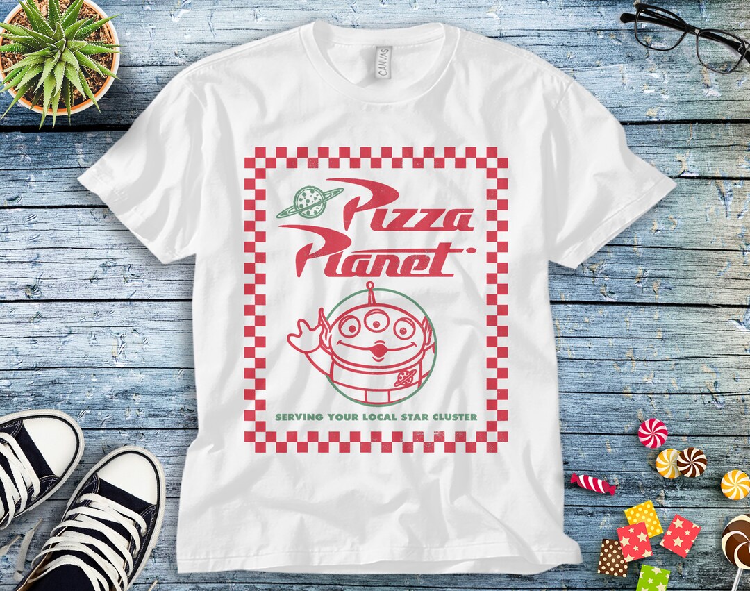 Disney Toy Story Alien Pizza Planet Box Art T-Shirt Unisex Tee Adult T-shirt Kid Shirt Long Sleeve Hoodie Sweatshirt