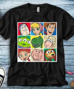 Disney Toy Story Cast Characters Grid T-Shirt Unisex Adult T-shirt Kid Shirt Toddler Tee Women's Tank