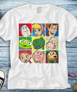 Disney Toy Story Cast Characters Grid T-Shirt Unisex Adult T-shirt Kid Shirt Toddler Tee Women's Tank