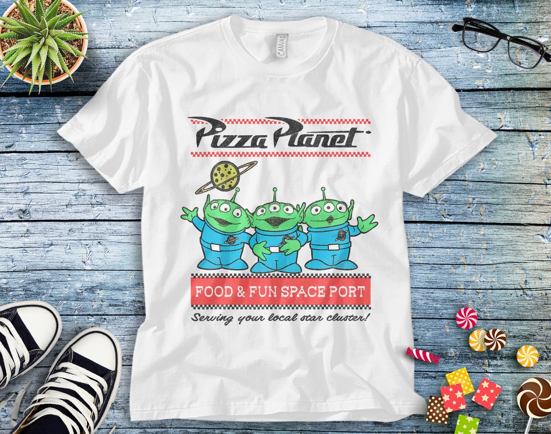 Disney Toy Story Pizza Planet Aliens T-Shirt Unisex Tee Adult T-shirt Kid Shirt Long Sleeve Hoodie Sweatshirt Women's Tank