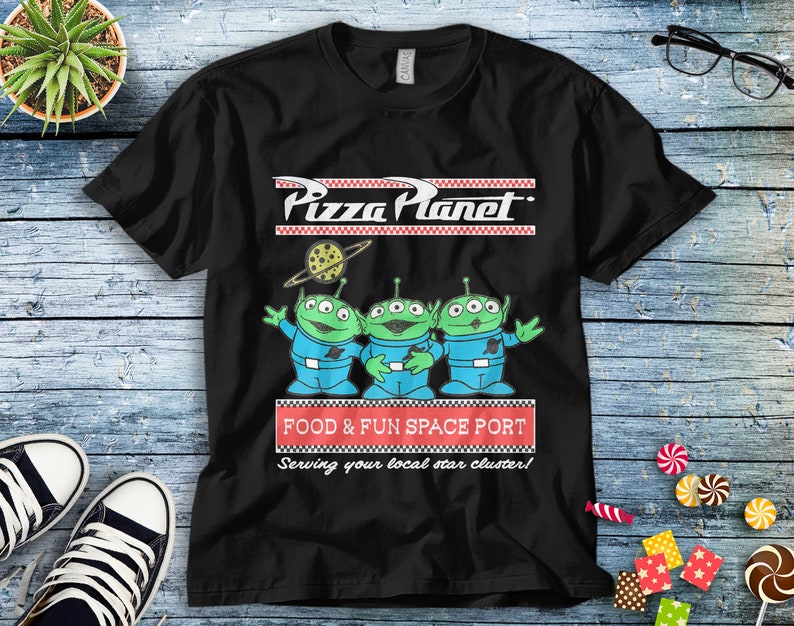 Disney Toy Story Pizza Planet Aliens T-Shirt Unisex Tee Adult T-shirt Kid Shirt Long Sleeve Hoodie Sweatshirt Women's Tank