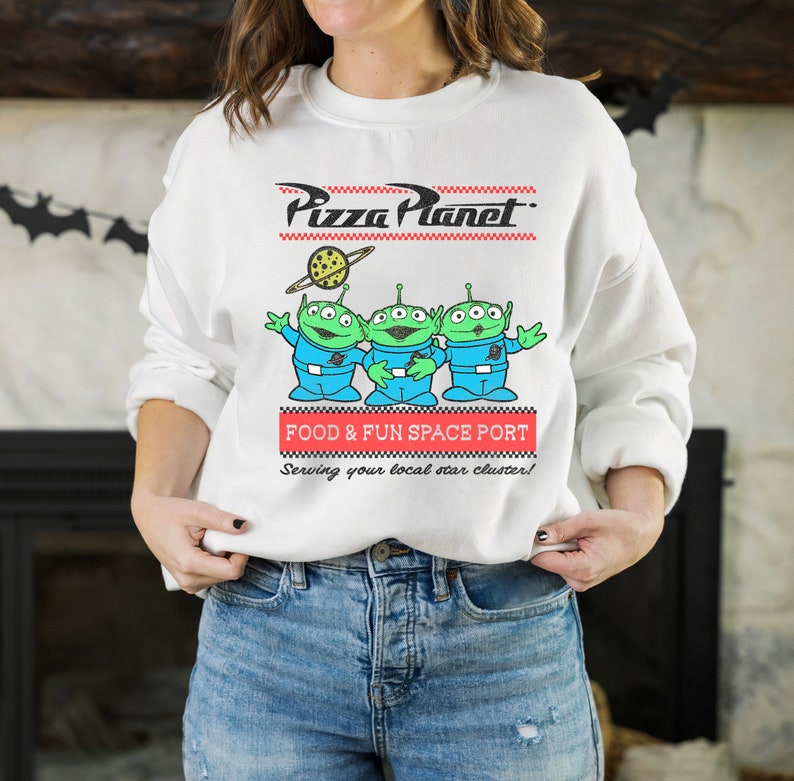 Disney Toy Story Pizza Planet Aliens T-Shirt Unisex Tee Adult T-shirt Kid Shirt Long Sleeve Hoodie Sweatshirt Women's Tank
