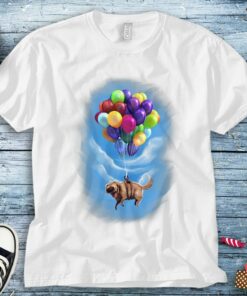 Disney Up Dug Balloon Floating Graphic T-Shirt Unisex Tee Adult T-shirt Kid Shirt Long Sleeve Hoodie Sweatshirt Women's Tank