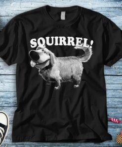 Disney Up Dug Squirrel Graphic T-Shirt Unisex Tee Adult T-shirt Kid Shirt Long Sleeve Hoodie Sweatshirt Women's Tank