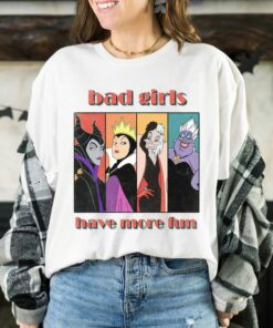Disney Villains Bad Girls Have More Fun Ursula Evil Queen Cruella Maleficent, Disneyland Family Vacation Gift Unisex T-shirt Kid Shirt