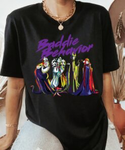 Disney Villains Baddie Behavior T-Shirt, Cruella Ursula Maleficent Evil Queen Shirt, Disneyland Trip Gift Unisex Adult T-shirt Kid Shirt