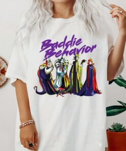Disney Villains Baddie Behavior T-Shirt, Cruella Ursula Maleficent Evil Queen Shirt, Disneyland Trip Gift Unisex Adult T-shirt Kid Shirt