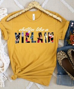 Disney Villains Chillin Like A Villain Vintage T-Shirt, Magic Kingdom, Disneyland Family Trip Vacation 2022 Gift Unisex T-shirt Kid