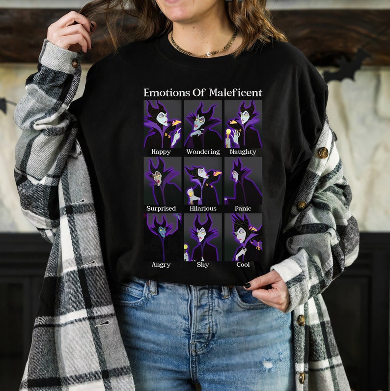 Disney Villains Emotions Of Maleficent Shirt, Disney World Shirt, Disneyland Family Vacation Gift Unisex T-shirt Hoodie Sweatshirt Kid Shirt
