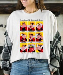 Disney Villains Emotions Of Queen of Heart Shirt, DisneyWorld, Disneyland Family Vacation Gift Unisex T-shirt Hoodie Sweatshirt Kid Shirt