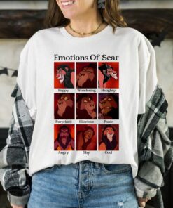 Disney Villains Emotions Of Scar Shirt, The Lion King Shirt, Disneyland Family Vacation Gift Unisex T-shirt Hoodie Sweatshirt Kid Shirt