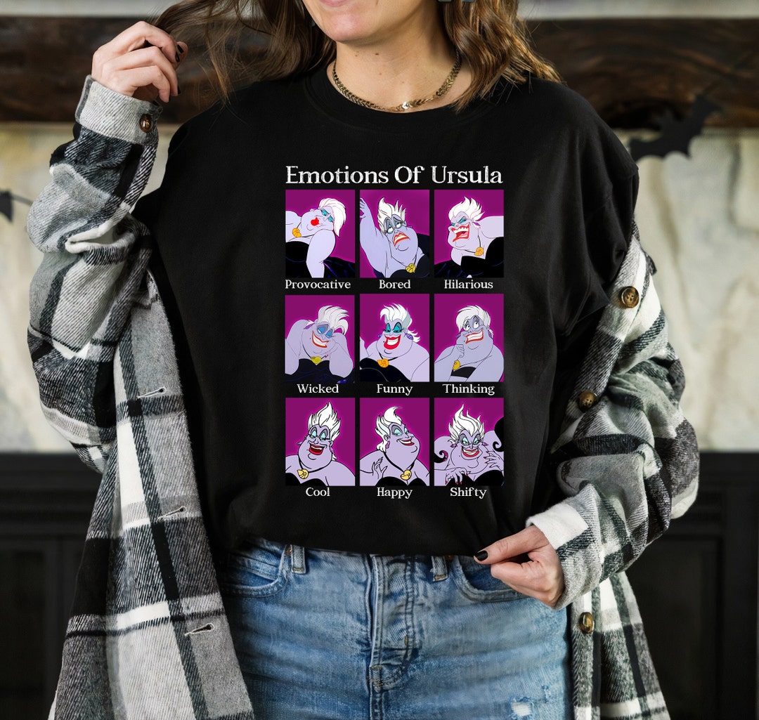 Disney Villains Emotions Of Ursula Shirt, Disney World Shirt, Disneyland Family Vacation Gift Unisex T-shirt Hoodie Sweatshirt Kid Shirt