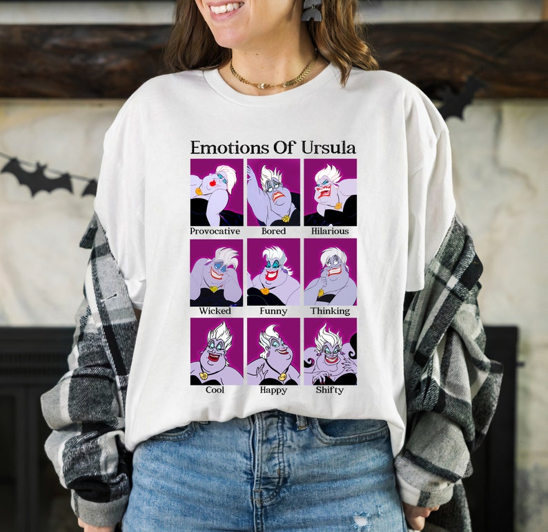 Disney Villains Emotions Of Ursula Shirt, Disney World Shirt, Disneyland Family Vacation Gift Unisex T-shirt Hoodie Sweatshirt Kid Shirt