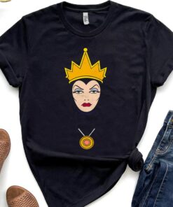 Disney Villains Evil Queen Big Face Shirt, Disneyland Vacation Unisex T-shirt Family Birthday Gift Adult Kid Toddler Tee