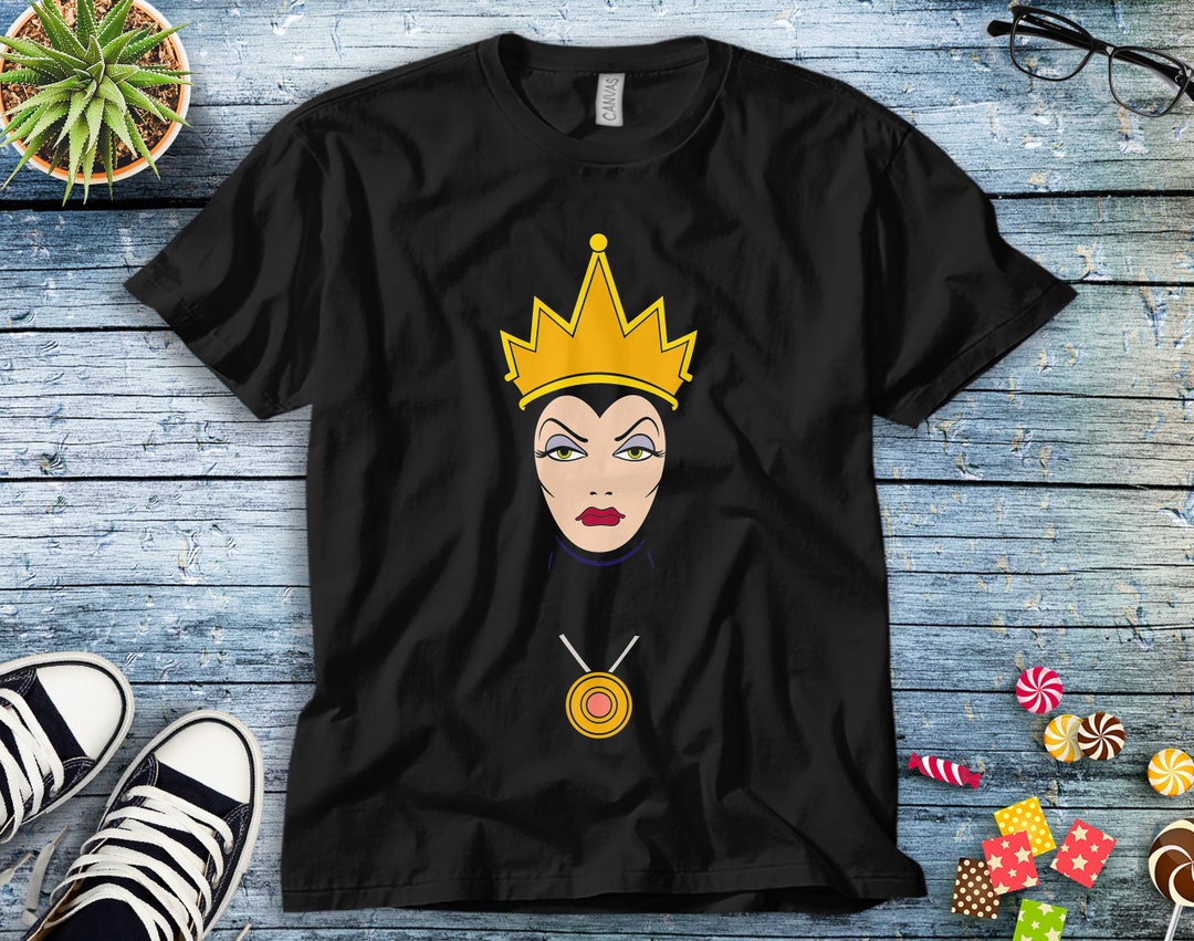 Disney Villains Evil Queen Big Face T-Shirt Unisex Tee Adult T-shirt Kid Shirt Long Sleeve Hoodie Sweatshirt Women's Tank