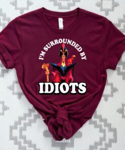 Disney Villains Jafar Aladdin T-Shirt I'm Surrounded By Idiots, Magic Kingdom, Disneyland Family Trip Vacation 2022 Gift Unisex T-shirt Kid