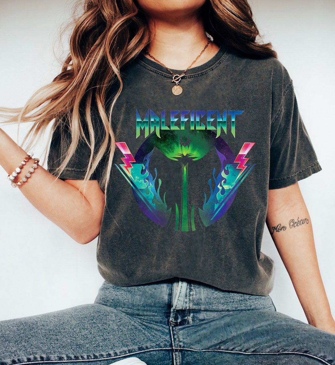 Disney Villains Maleficent Rock Portrait T-Shirt, Magic Kingdom, Disneyland Family Trip Vacation Gift Unisex T-shirt Kid