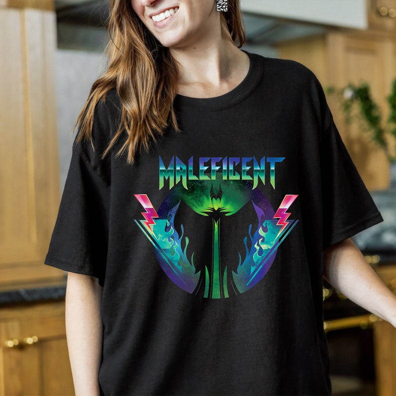 Disney Villains Maleficent Rock Portrait T-Shirt, Magic Kingdom, Disneyland Family Trip Vacation Gift Unisex T-shirt Kid