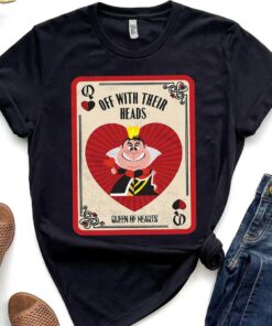 Disney Villains The Queen of Hearts Off With Their Heads Shirt, Magic Kingdom Trip Unisex T-shirt Family Birthday Gift Adult Kid Toddler Tee