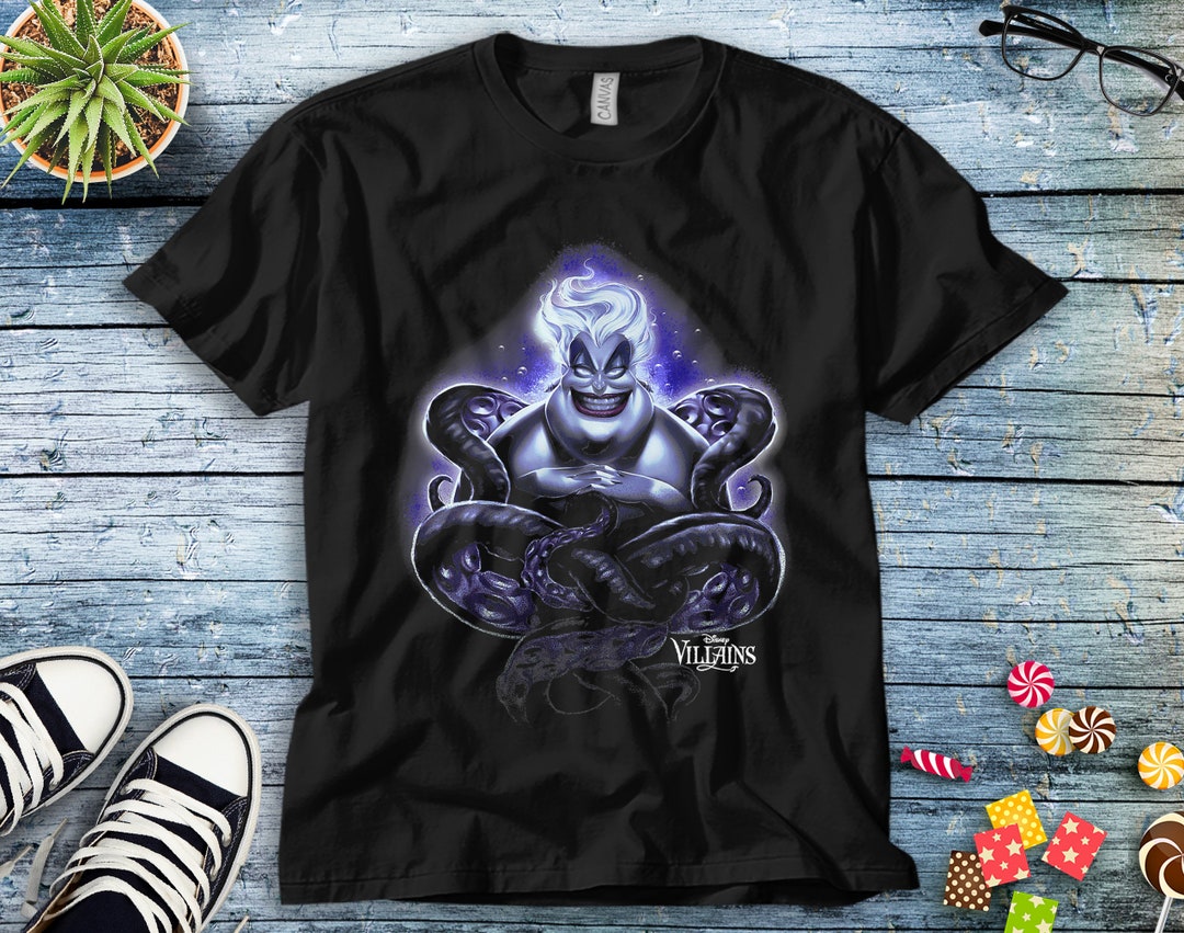 Disney Villains Ursula Dark Portrait Unisex Tee Adult T-shirt Kid Shirt Long Sleeve Hoodie Sweatshirt Woman's Tank