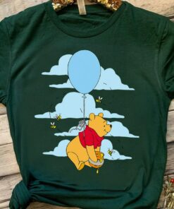 Disney Winnie The Pooh Balloon Honey Pot Poster Shirt, Magic Kingdom Holiday Trip Unisex T-shirt Family Birthday Gift Adult Kid Toddler Tee