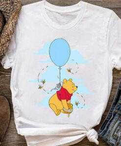 Disney Winnie The Pooh Balloon Honey Pot Poster Shirt, Magic Kingdom Holiday Trip Unisex T-shirt Family Birthday Gift Adult Kid Toddler Tee